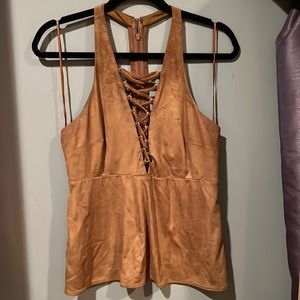 Suede Tan Tanktop
